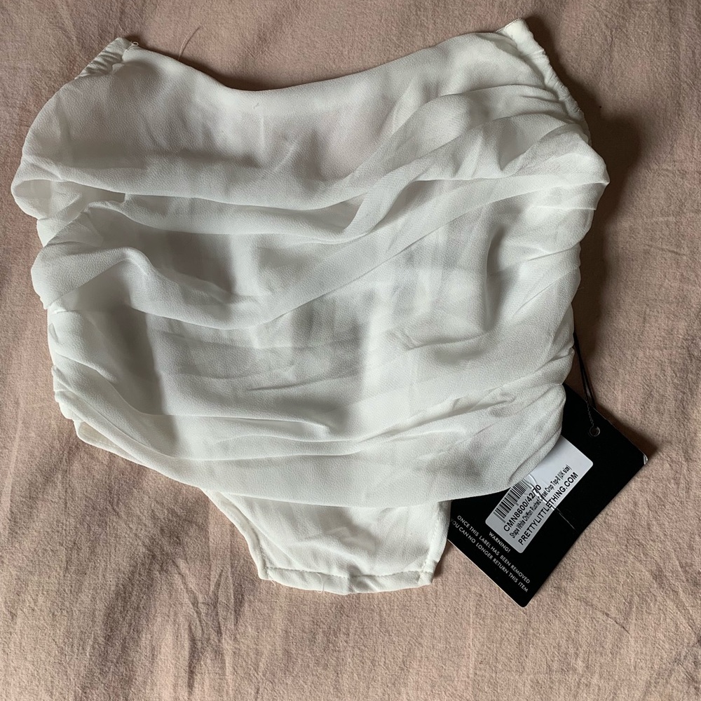 Pretty little thing white corset top